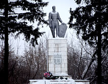Памятник на братской могиле советских воинов в д. Селиховы Дворы, около границы Стрелецкого участка ЦЧЗ