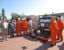 На выставке добровольных пожарных дружин в Курске