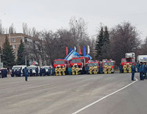 Общая панорама сил и средств постоянной готовности ГУ МЧС России по Курской области. Фото Д. Рыжкова