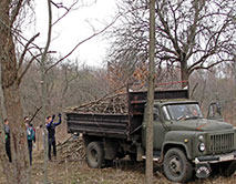 Волонтёры из Курского монтажного техникума в заповеднике