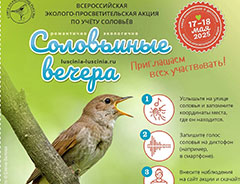 Акция по учету соловьёв «Соловьиные вечера»