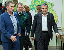 Губернатор Курской области Александр Хинштейн посетил заповедник