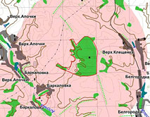 Карта-схема участка Баркаловка и его охранной зоны